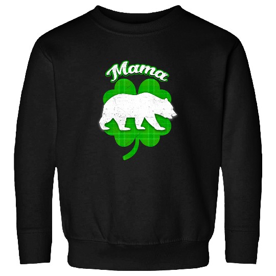 Bear Pet Mommy Bear Clover Irish Lucky Funny Matching St Patricks Sweatshirts