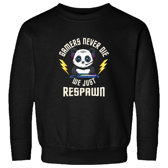 Panda Pet Funny Gamer Panda Online Gaming Computer Video Games Sweatshirts