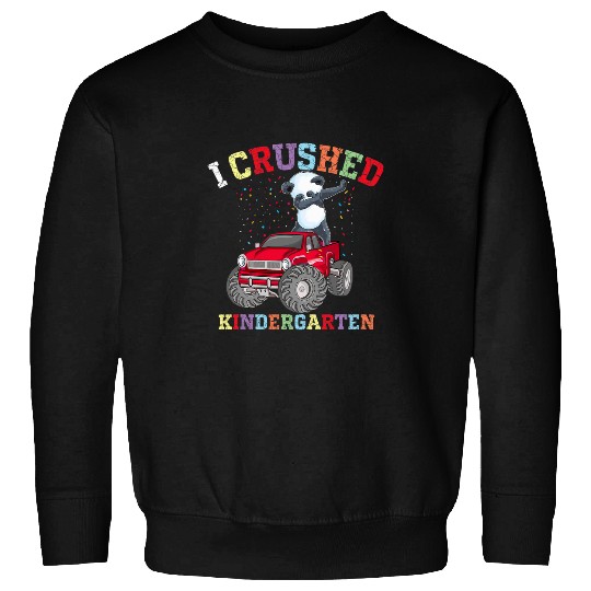 Panda Pet I Crushed Kindergarten Dabbings Panda Truck Graduation Sweatshirts