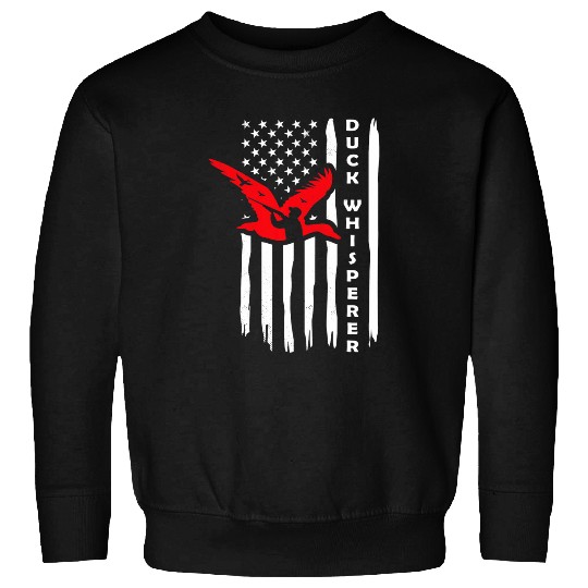 Duck hunting vintages USA american flag distress style artist Sweatshirts