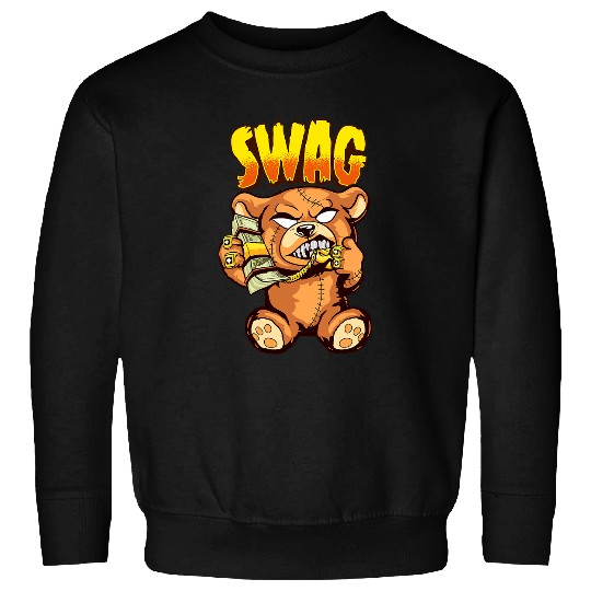 Bear Pet Money Calling Hip Hop Teddy Bear Gangster Rap Drip Swag Dope Sweatshirts