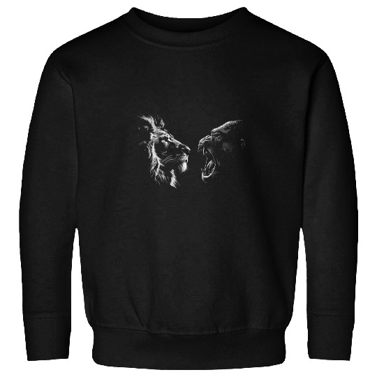 Lion Pet Gorilla Jungle Lion Leon Print Animal Africa Lions Sweatshirts