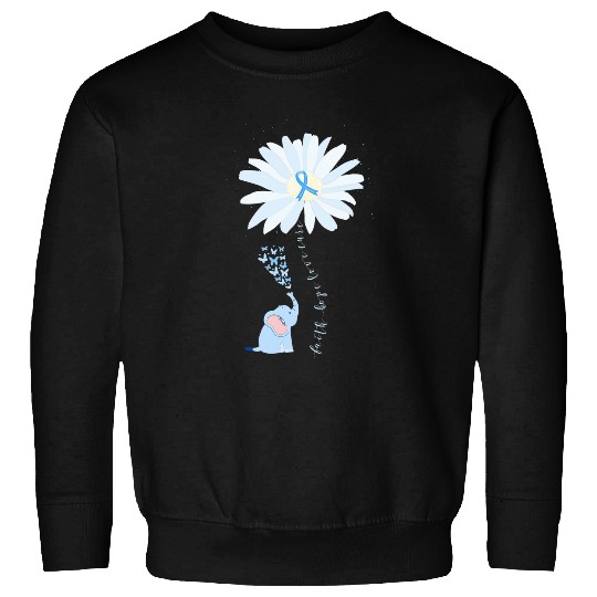 Elephant Pet Faith Hope Love Cure diabetess Awareness Elephant Flower Sweatshirts