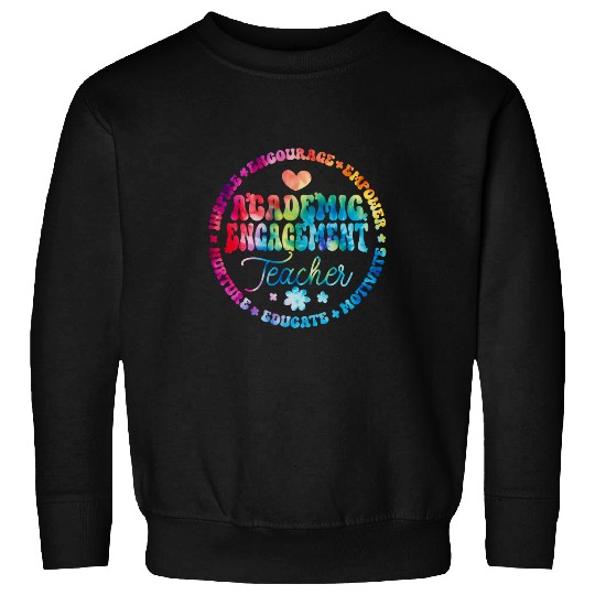 Groovy Academic Engagement Teacher Squad Sweatshirts