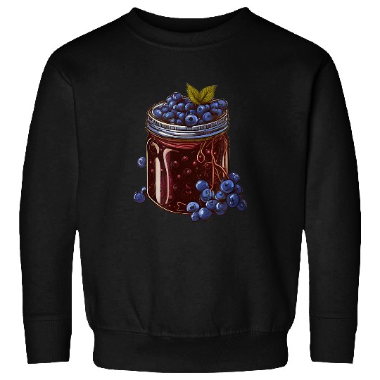 Blueberry Jam Fruit Berry Healthy Garden Blueberries Season Sweatshirts