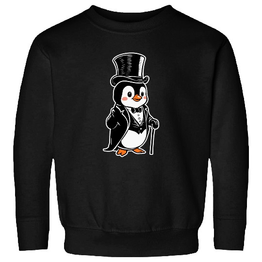 Penguin Pet Classy Penguin In Top Hat Tuxedo Gentleman Penguin Sweatshirts