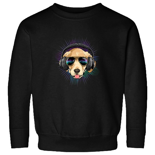 EDM House Music DJ Labrador Retriever Dog Music Lover Artist Sweatshirts