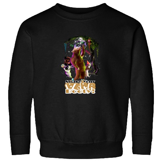 Bear Pet Disco Ball Bear Party Funny Groovy Dance Bears Fever Sweatshirts