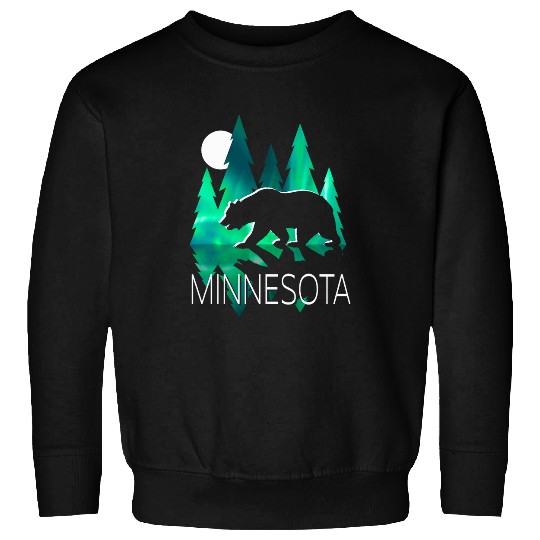 Bear Pet Minnesota Wilderness With Bear Northern Lights Minnesota Sweatshirts