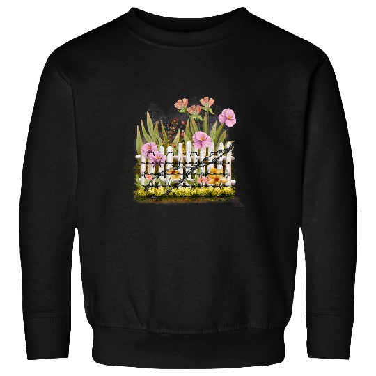 Barbed Wire Garden Floral Gothic Grunge Sweatshirts
