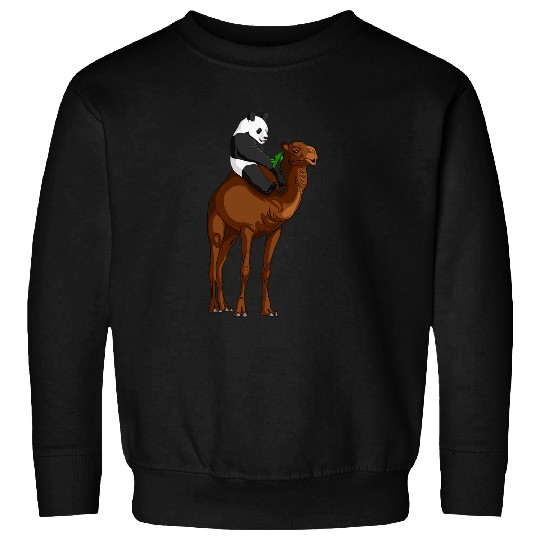 Panda Pet Hump Day Panda Riding a Camel Sweatshirts