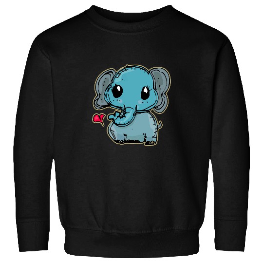 Elephant Pet Fat Baby Elephant Loves you Cute Elephants for Kids Sweatshirts