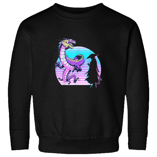 Dragon Pet Japanese Dragon Samurai Vaporwave Aesthetic Chinese Zodiac Sweatshirts