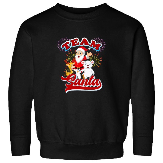 Bear Pet Team Santa Funny Polar Bear Penguin Santa s Reindeer Xmas Sweatshirts