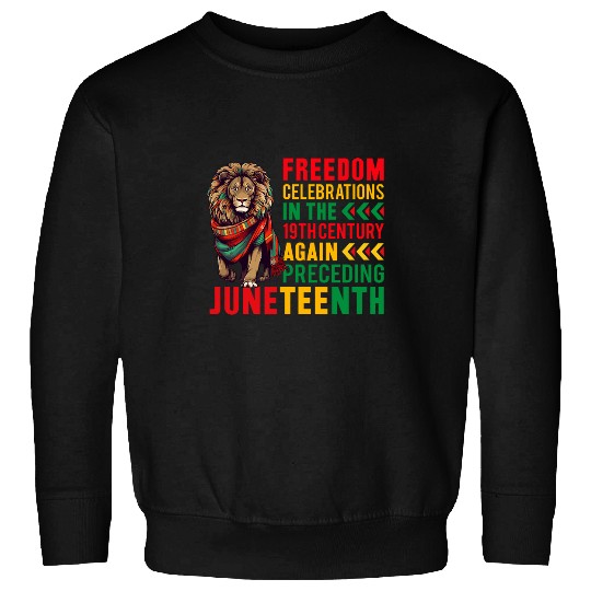 Lion Pet Juneteenth Cool Black History African Flag Juneteenth Sweatshirts