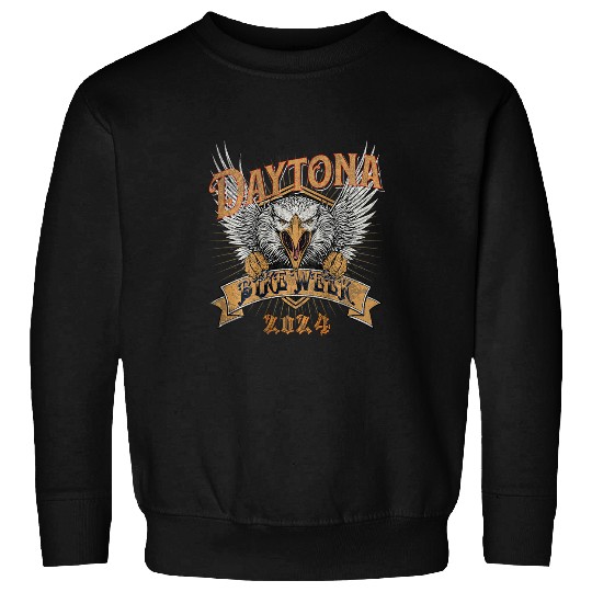 2024 DAYTONA BEACH BIKE WEEK vintages RALLY ART ON BACK 1 Sweatshirts
