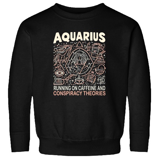 Aquarius Running On caffeines And Conspiracy Theories Sweatshirts