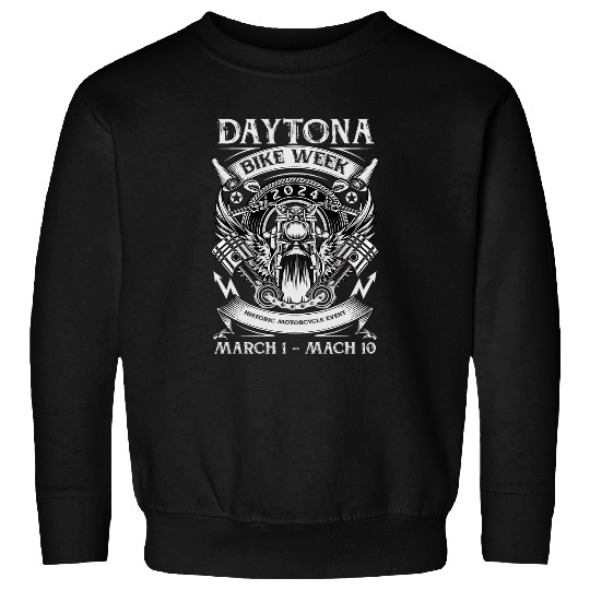 2024 DAYTONA BEACH BIKE WEEK CHECKERED FLAG DESIGN 1 Sweatshirts