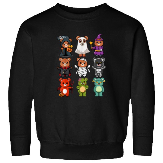 Bear Pet Bear Spooky ghosts BooJee Horror Pumpkin Bear Halloween Sweatshirts