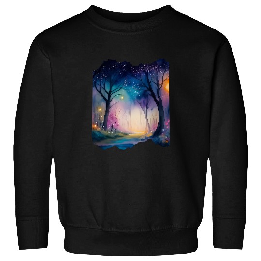 Boho Chic Floral Galaxy Enchanted Forest Night Sky Sweatshirts