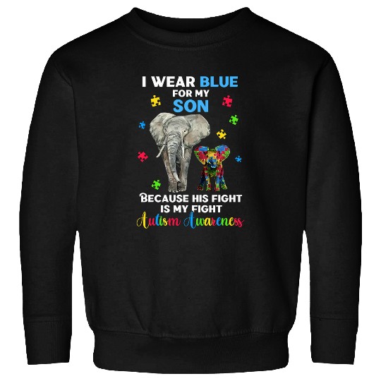 Elephant Pet Funny Puzzle Autistic Elephants s Autism Son Mom Dad Sweatshirts