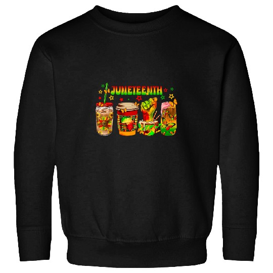 Coffee Fun junenth coffee cups afro black history junenth Sweatshirts