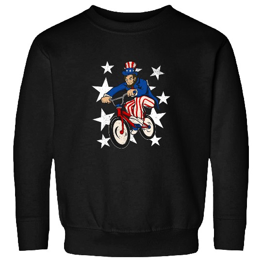 Abraham Lincoln BMX Biker Funny 4th of July BMX Bike Sweatshirts