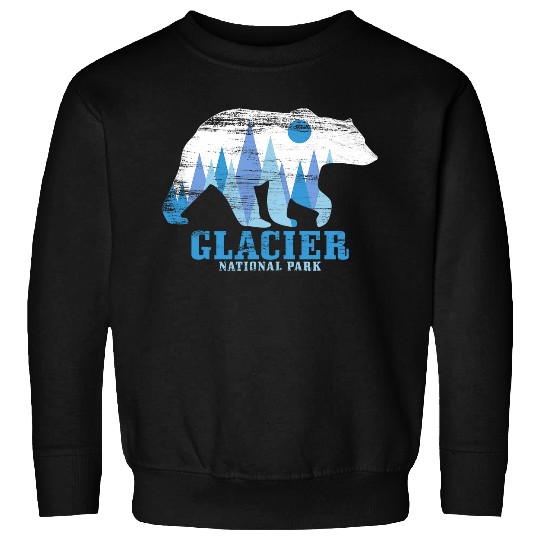 Glacier National Park Bear vintages Hiking Nature Lover Sweatshirts
