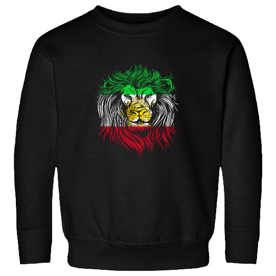 Lion Pet Head Flag Iran Sweatshirts