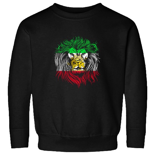 Lion Pet Head Flag Iran Sweatshirts