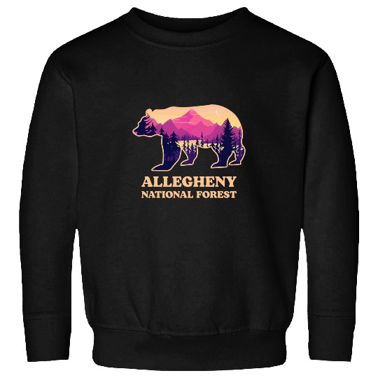 Bear Allegheny National Forest Pennsylvania Hiking Souvenirs Sweatshirts