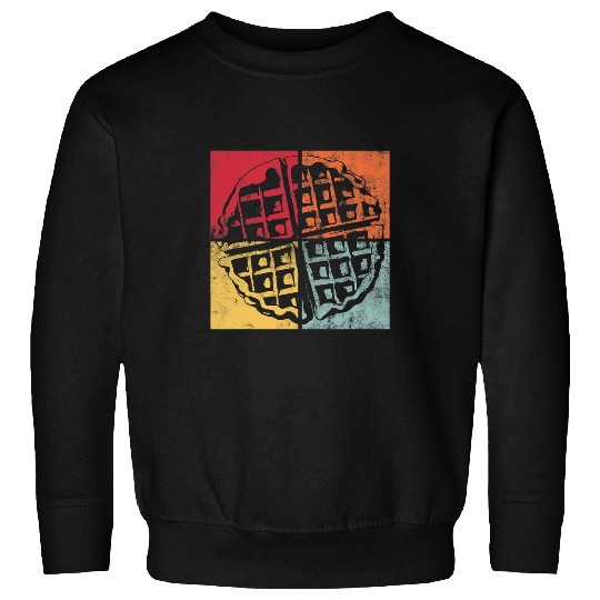 Retro Waffle Design Gourmet Hobby Chef Sweatshirts