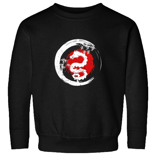 Dragon Pet Japanese Dragon Zen Circle Japan Zen Circle Sweatshirts