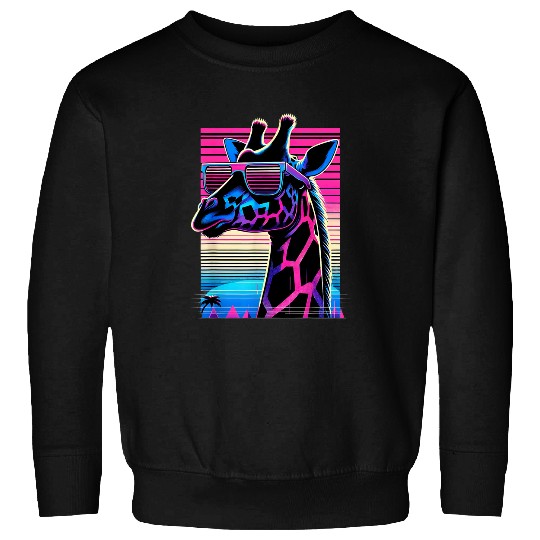Giraffe Pet with sunglasses Funny African Animal Lover Sweatshirts