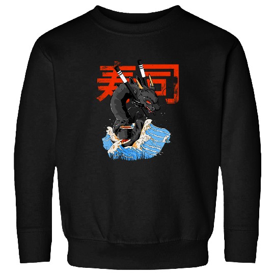 Dragon Pet Japanese Dragon Sushi Japan Food Sweatshirts