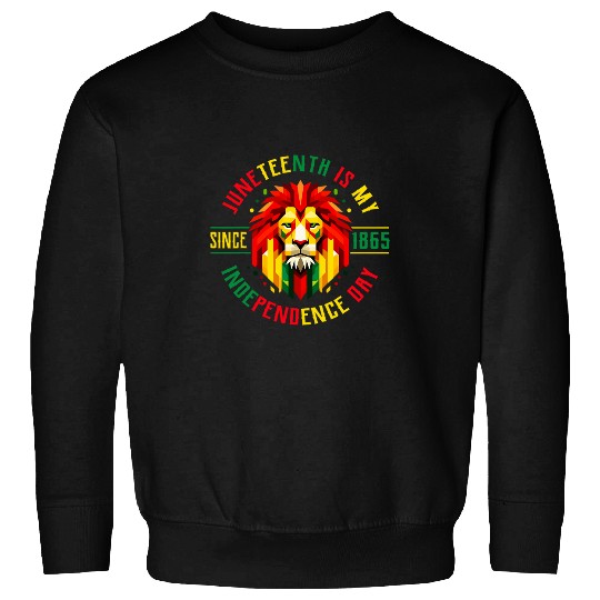 Lion Pet Juneteenth Is My Independence Day Lion Black Pride Day 0074 Sweatshirts