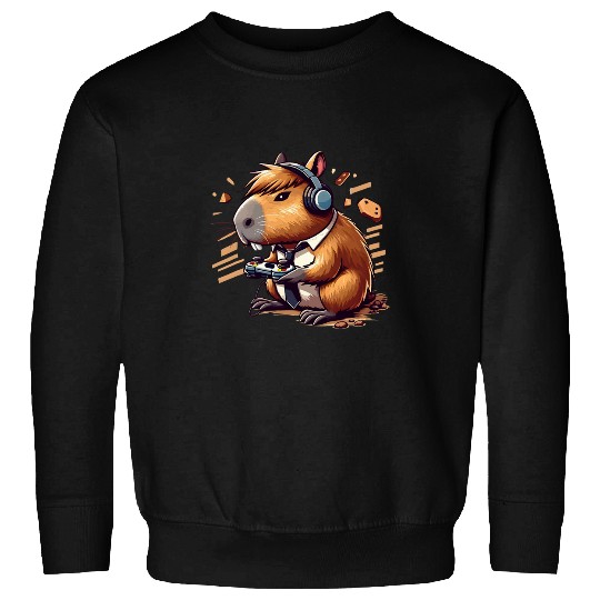 capybaras Pet Ra Funny capybaras Rodent Video Games Love Sweatshirts