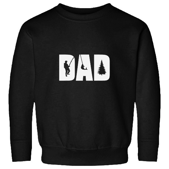 Fishing Forest Fish Hook Cool Fishing Boat For Dad Sweatshirts