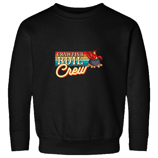 Retro Crawfish Boil Crew Crayfish Chef Seafood Lovers Sweatshirts