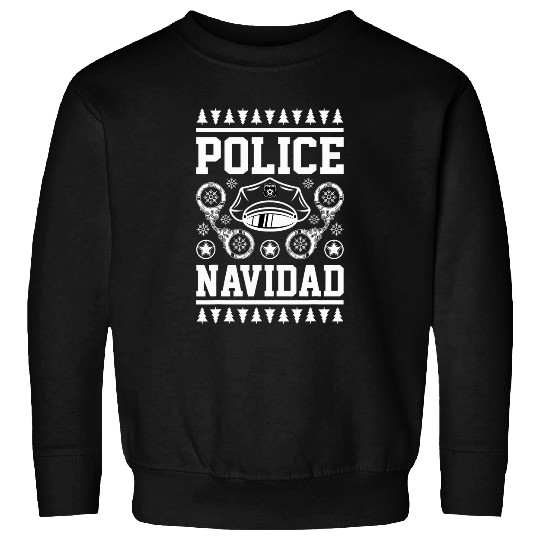 Police Job Navidad Ugly Christmas Men Women Funny Holiday 1 Sweatshirts
