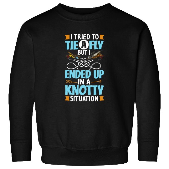 Fisherman Fish Fly Fishing Brook Trout Fishing Dry Fly Tying 4 Sweatshirts