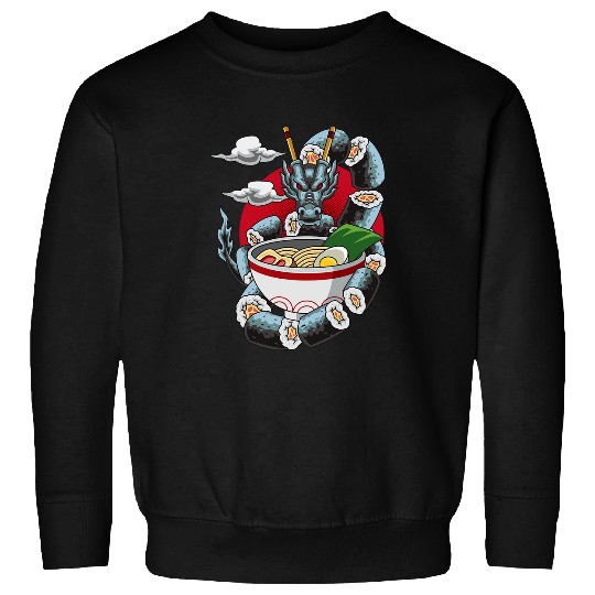 Dragon Pet Japanese Dragon Ramen Noodles Soup Cute Bowl Asian Food Sweatshirts