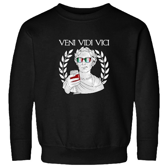 Wines Fun Funny Julius Caesar Veni Vidi Vici Red Wines Tasting Winery Sweatshirts