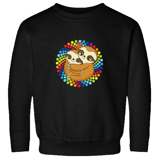 Sloth Pet Couples Gift Wedding Anniversary Valentines LGBTQ Sweatshirts