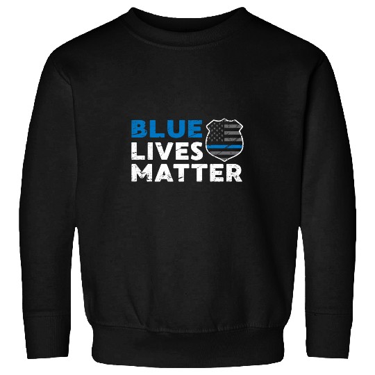 Blue Lives Matter USA Flag Patriotic Law Enforcement Lover Sweatshirts