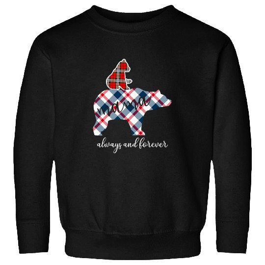 Bear Pet Mama Bear buffalo plaids Flannel xmass New Year Holiday Sweatshirts
