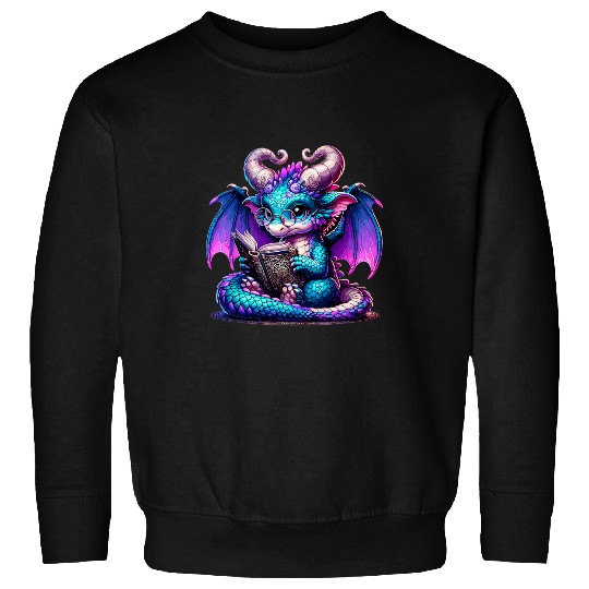 Dragon Pet Book Dragon Reading lover Sweatshirts