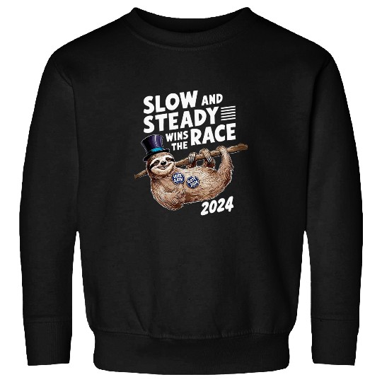 Sloth Pet election race 2024 political humor graphic Sweatshirts