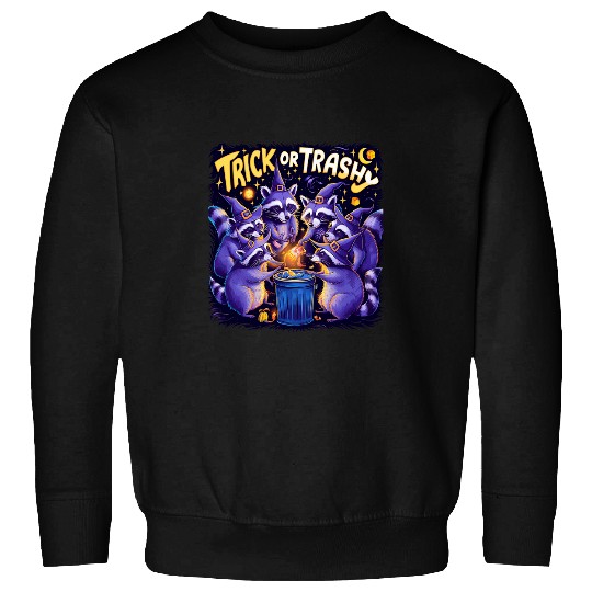 Raccoon Pet Trick or Trashy Raccoon Halloween Costume Sweatshirts