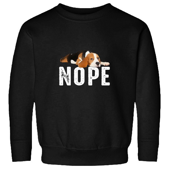 Comedy Beagle Nope Cute Dog Beagless Meme Gift For Lover Sweatshirts